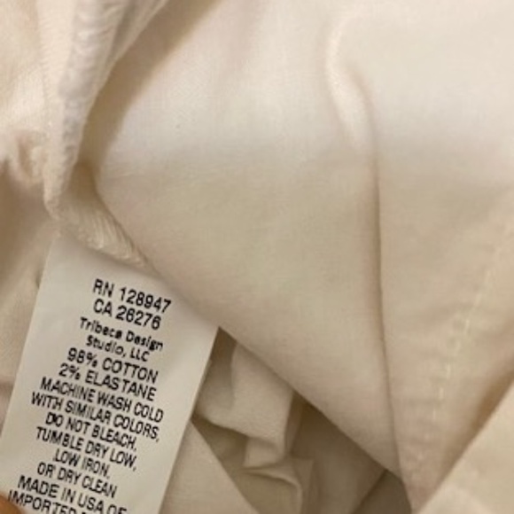 Nili Lotan Tel Aviv Slim Leg Cropped Cream Pants Size 0 - Picture 8 of 10